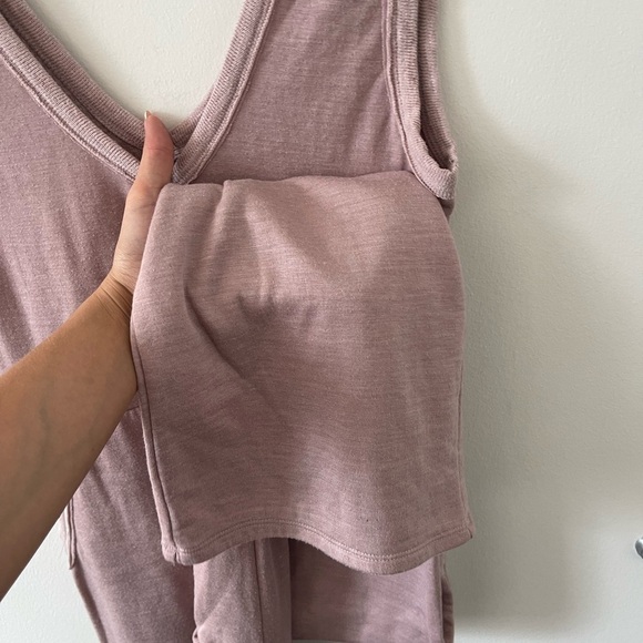 Free People Beach Mauve High Rise Jumpsuit - Picture 6 of 8